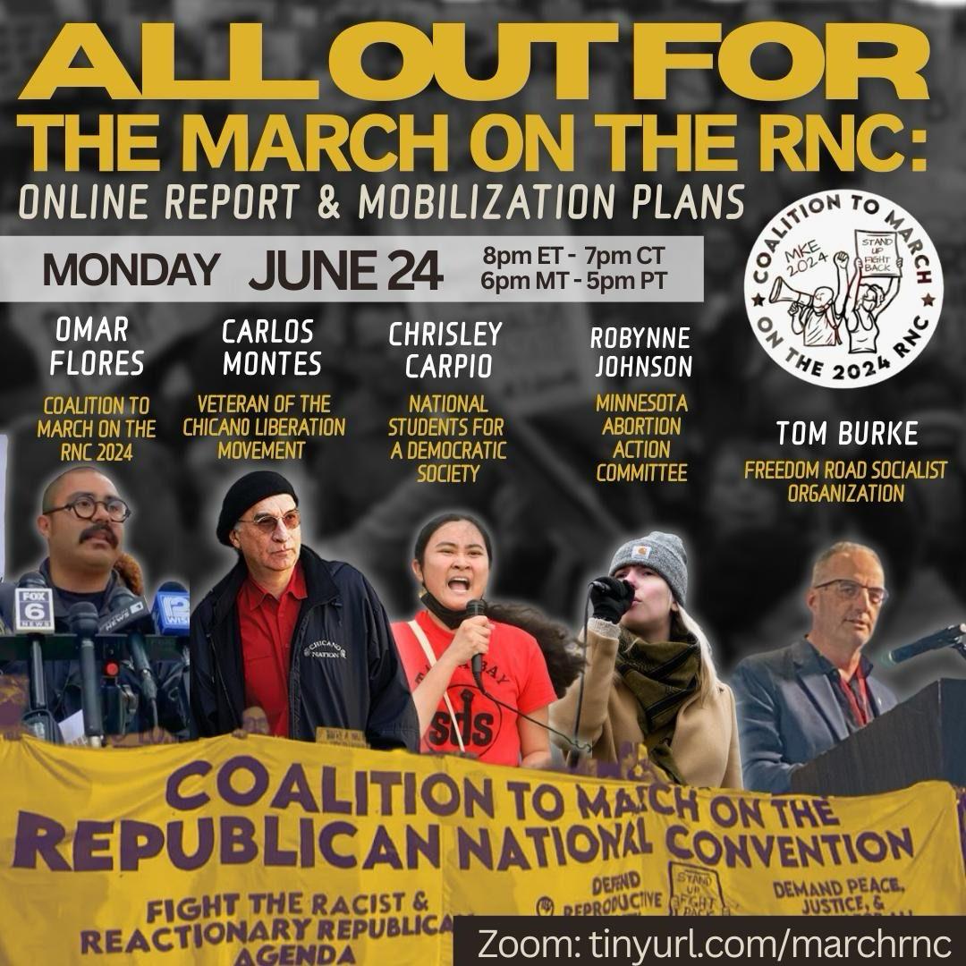 🗓️ Event All Out for March on the RNC March on the RNC 2024